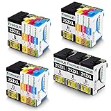 FreeSUB 252XL Remanufactured Ink Cartridge Replacement for Epson 252, High Capacity, (6 Black,3 Cyan,3 Magenta,3 Yellow) 15 Pack Compatible With Epson workforce WF-3620 WF-3640 WF-7610 WF-7620 WF-7110