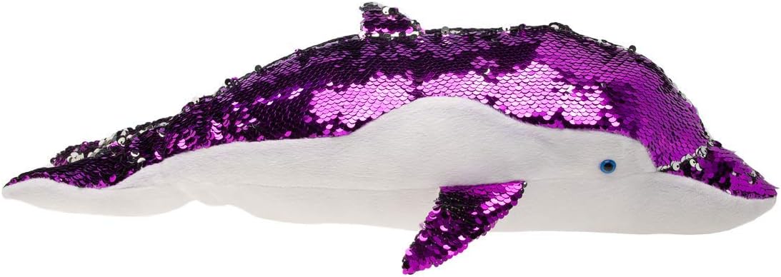 GiftsNBeyond Assorted Sequin Plush Dolphin Pillow