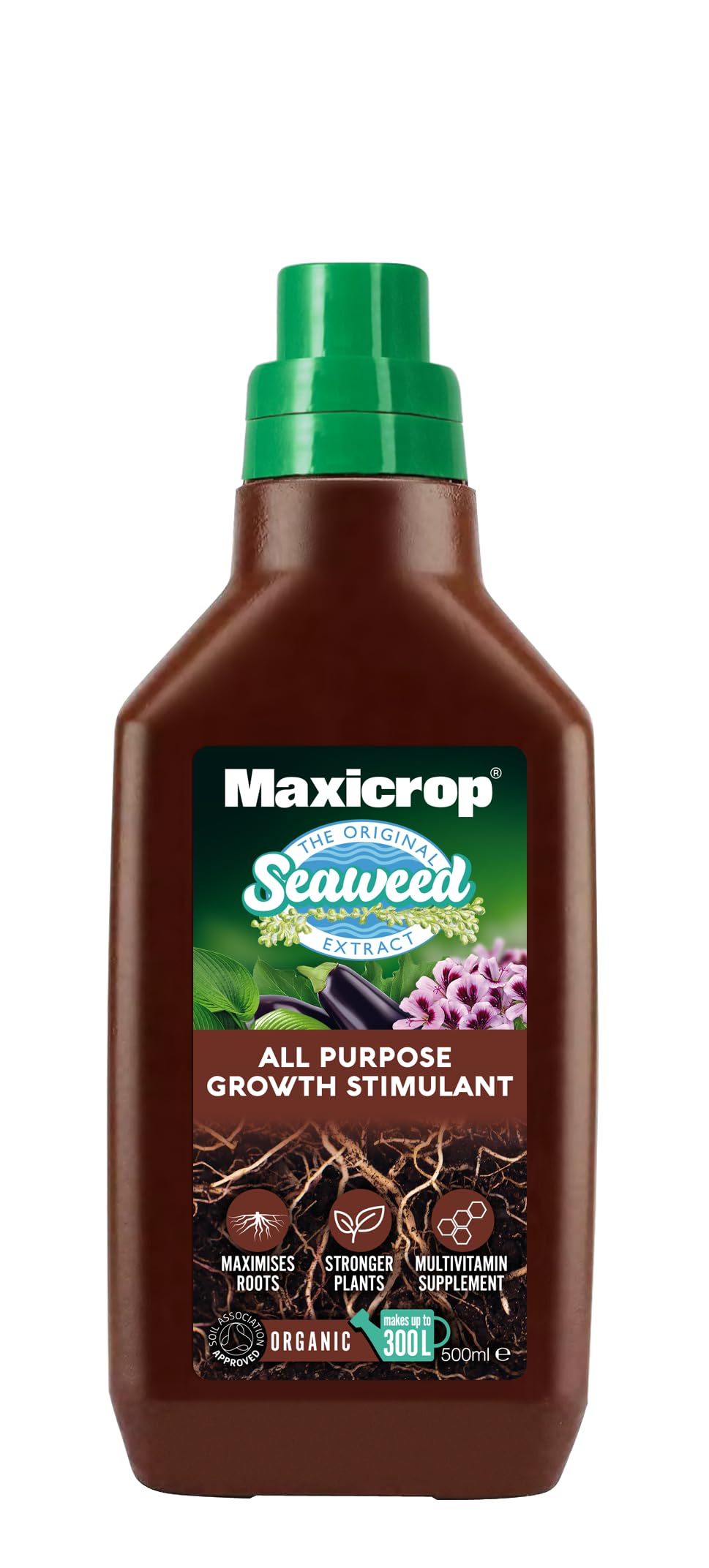 Maxicrop POPGSYDL Original Seaweed Extract, Organic Plant Growth Stimulant, 500ML, Concentrate, Brown