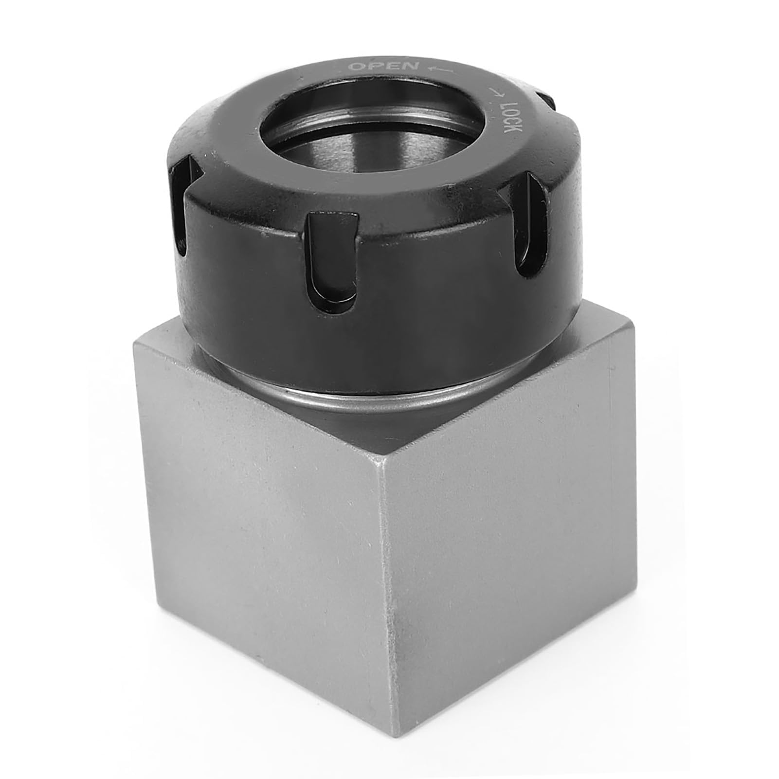 ER32 Collet Block Chuck Steel Collet Holder Milling Machine Clamping Set for Lathe Engraving Machine (Square)