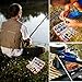 catchmeister Fishing Tackle Box and Spinner Lure Kit Double Layer Hard Plastic 28 Piece Saltwater & Freshwater Fishing Rig