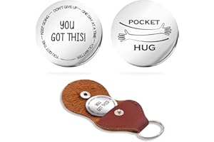 RAOSIME Inspirational Pocket Hug Token Gift, Long Distance Relationship Keepsake Stainless Steel Double Sided Pocket Hug Token Gift for Friends Boyfriend Girlfriend Daughter Son-You Got This