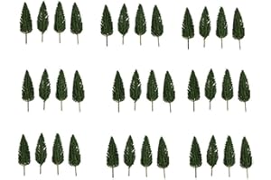 Set of 100 Model Pine Trees, 38MM N Scale Train Scenery Accessories for Building Models and Outdoor Landscapes