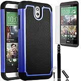 COVRWARE HTC Desire 610 - 3 in 1 Bundle - Armor Defender Series Protective Case [HD Film & Aluminum Stylus Pen] - Black