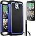 COVRWARE HTC Desire 610 - 3 in 1 Bundle - Armor Defender Series Protective Case [HD Film & Aluminum Stylus Pen] - Black