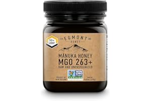 Egmont Honey Raw Manuka Honey MGO 263+ UMF 10+ 8.8oz(250g) NON-GMO, Kosher, Recycled plastic jar, Traceable 100% Pure Authentic New Zealand Honey, UMF & MGO Certified