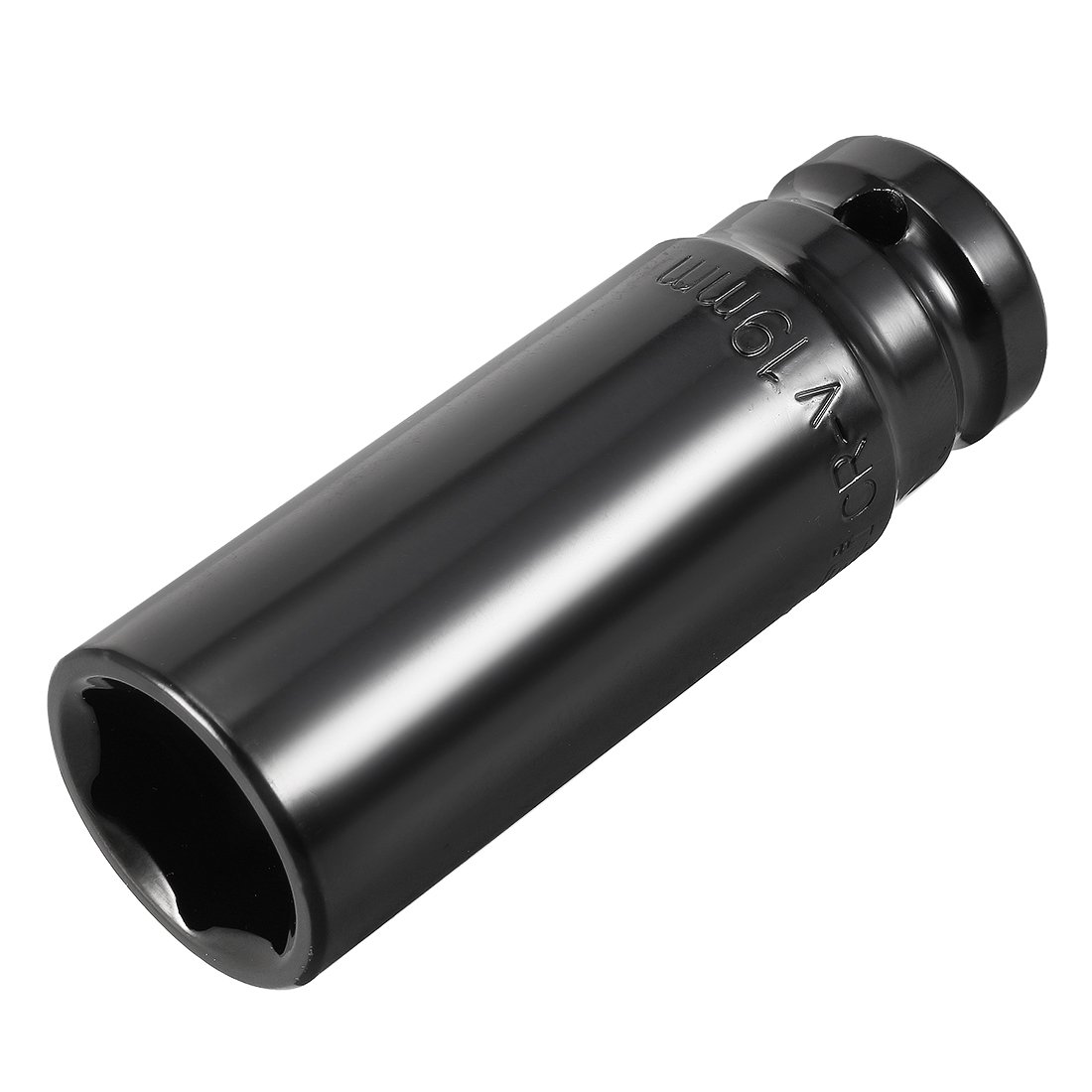 Sourcingmap 1/2" Drive by 19mm Deep Impact Socket, Heat-Treated CR-V Steel, 6-Point, Metric Sizes