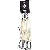 Black Diamond MiniWire Alpine Quickdraw 3 Pack, 60cm Dynex Sling | hot-forged construction, wiregate design resists gate flutter and freezing, for alpine, trad, sport, and multi-pitch climbing