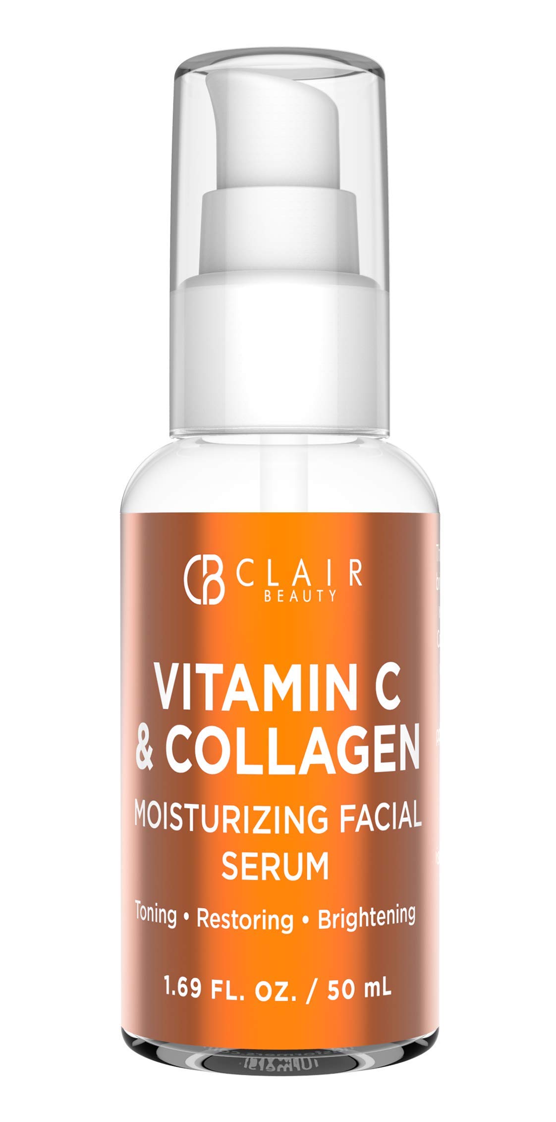 Clair Beauty Vitamin C Collagen Moisturizing Facial Serum Toning Brightening Restoring Reduces Appearance Of Wrinkles Fine Lines Minimizes Signs Of Aging 50ml Buy Online In Guam At Desertcart 107282826