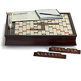 Winning Solutions  Scrabble Deluxe Wooden Edition with Rotating Game Board
