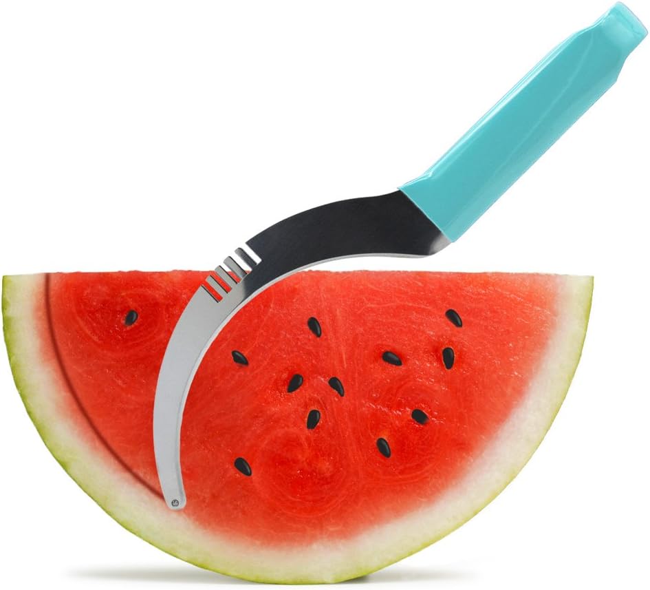 Watermelon Slicer Tool - Restaurant Quality- Minimum Mess - Stainless Steel Carving by Kitchen Nimble