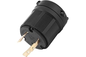 NEMA L5 30P, 30A 125V Twist Lock Plug, 3 Pole 3 Wire Electrical Connector, with Chemical and Impact Housing, for Generator wi