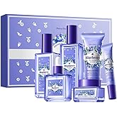 Blueberry Hyaluronic Acid Skincare Set, 6-Piece Routine with Cleanser, Toner, Lotion, Serum, Face Cream & Eye Cream-Antioxidant Rich Formula to Help Improve Skin Hydration & the Look of Wrinkles
