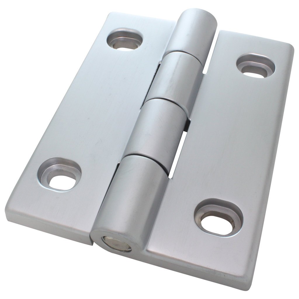 Hinge Heavy-Duty Hinge AL 90 Aluminum Die Cast 50 x 78 mm Silver Grey alu Colour