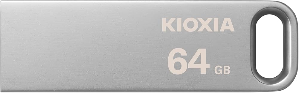 KIOXIA TransMemory U366 64GB USB 3.0 Flash Drive Metal PC Mac File Transfer