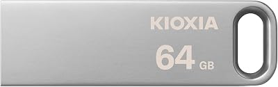 KIOXIA TransMemory U366 64GB USB 3.0 Flash Drive Metal PC Mac File Transfer