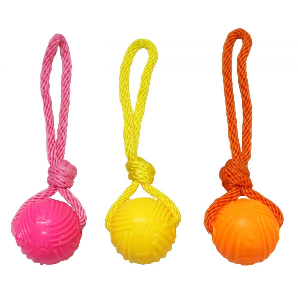 Other Good Boy Glow In The Dark Ball On A Rope 60mm, clear