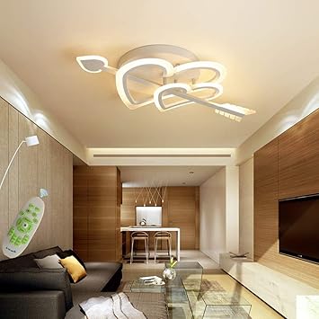 Bedroom Heart Lamp Children S Room Led Ceiling Light Dimmable Modern Living Room Lamp Ceiling Lamp Metal Acrylic With Remote Control Adjustable Brightness Dining Room Kitchen Hallway 24w Energy Saving Light Amazon De Baumarkt