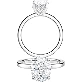 Diamond Wish IGI Certified 1 to 3 Carat Oval Shape Lab Grown Diamond Hidden Ribbon Halo Engagement Ring for Women in 14k Gold (I-J, VS-SI, cttw) Wedding Anniversary Promise Ring Size 4 to 9