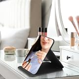 OWLKELA Portable Folding Mirror 16x11cm Black PU Leather Travel Vanity view 7
