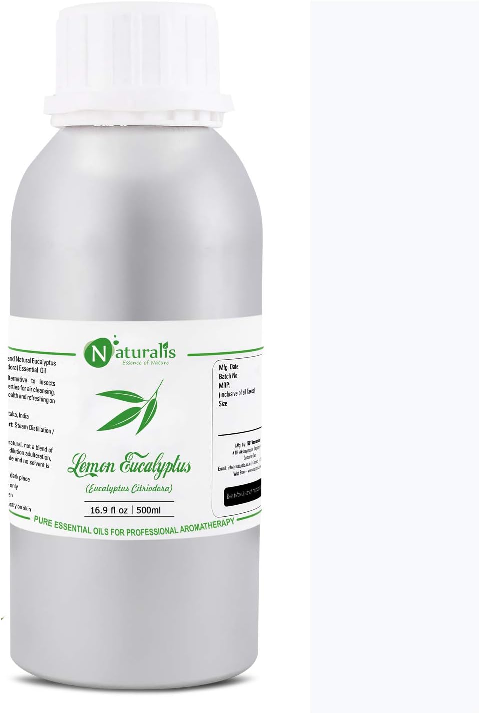 Naturalis Essence of Nature Lemon Eucalyptus (Eucalyptus Citriodora) for Dandruff and Mosquito repellent - 1000ml,Pack Of 1