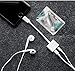 DAEETO Headphone Jack Adapter 2 in 1 Splitter 3.5mm Cables Adaptor for [Charging and Music] Car Aux Cord Compatible with i.P 8/8plus 7/Plus X max Support for iOS 12 or Later Grey