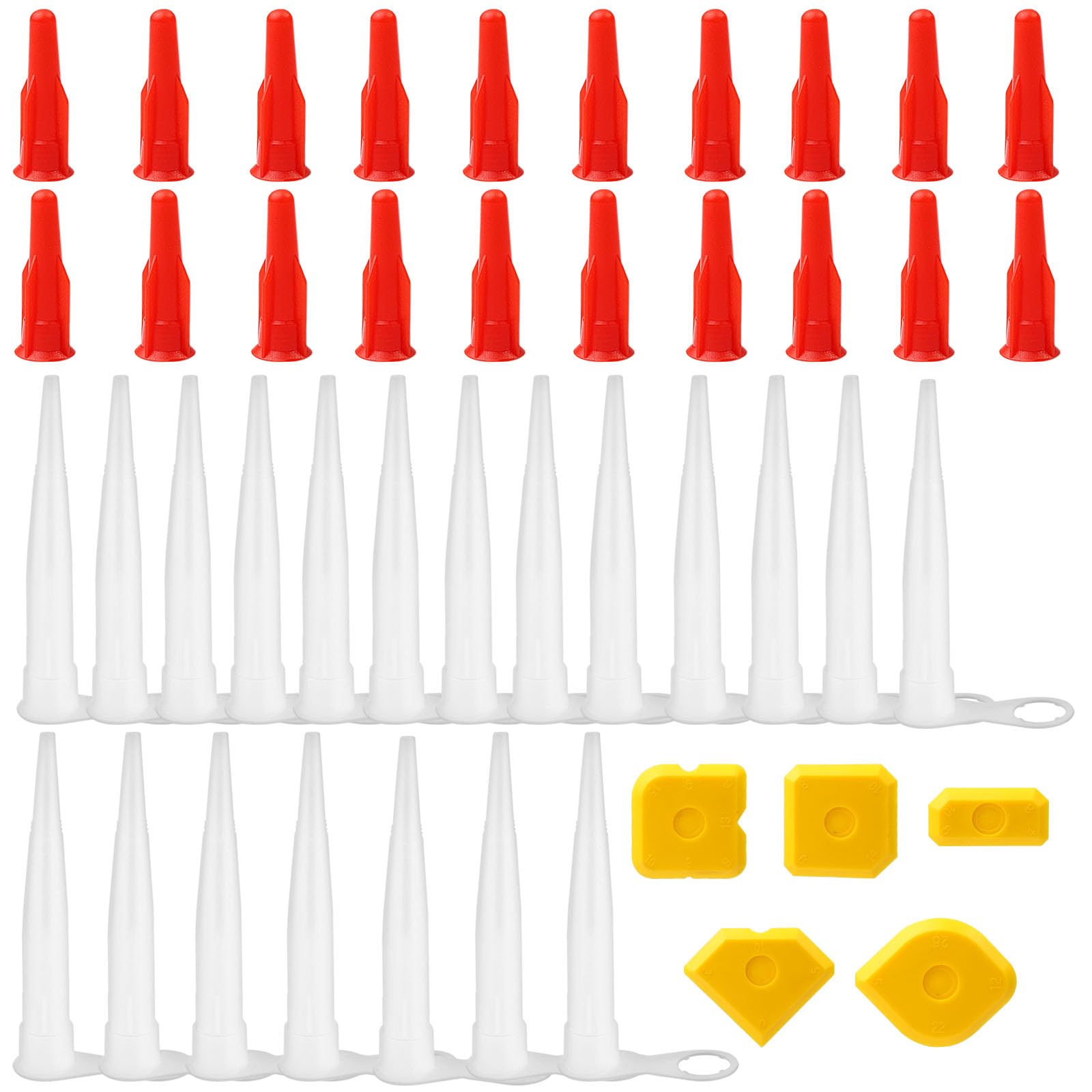 40pc Silicone Tube Nozzle Caps Set, Sealing Tips for Caulking Gun (Style B)
