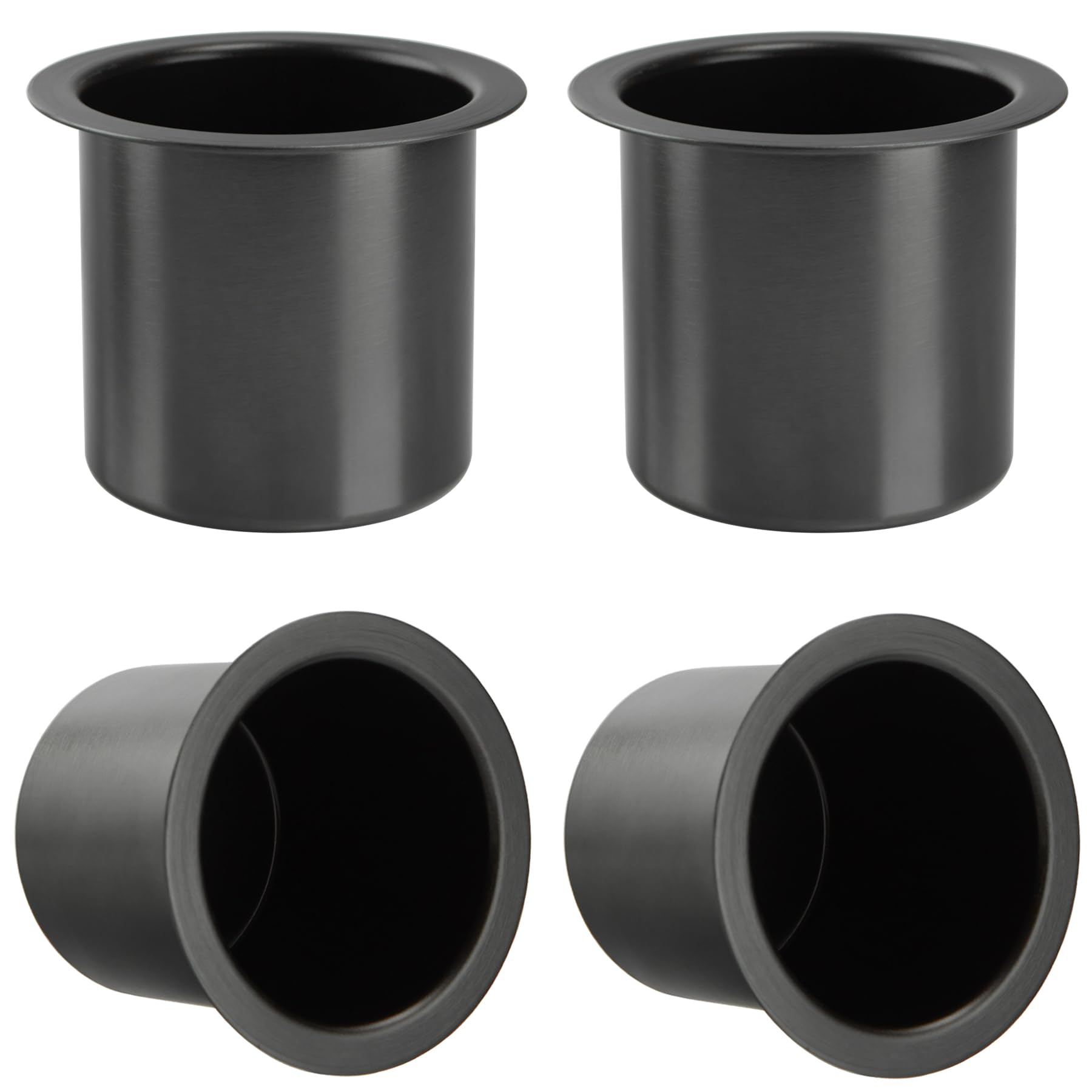 Photo 1 of 4Pcs Drop-in Cup Holder,304 Stainless Steel Automotive Cup Holders,3.3inch Black Poker Table Drink Holder Dining Table Cinema Sofa Yacht Boats Cars Touring RV Car Drop-in Drink Cup Holder