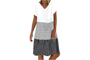 Kiosan Summer Dresses 2023 Sleeveless Working Dress Short Sleeve Solid V-Neck Casual Women'S Dress Plus Size Maxi Dress