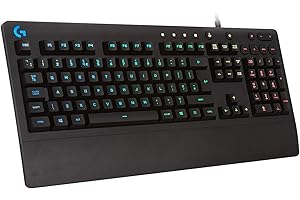 Logitech G213 Prodigy Gaming Keyboard, LIGHTSYNC RGB Backlit Keys, Spill-Resistant, Customizable Keys, Dedicated Multi-Media 