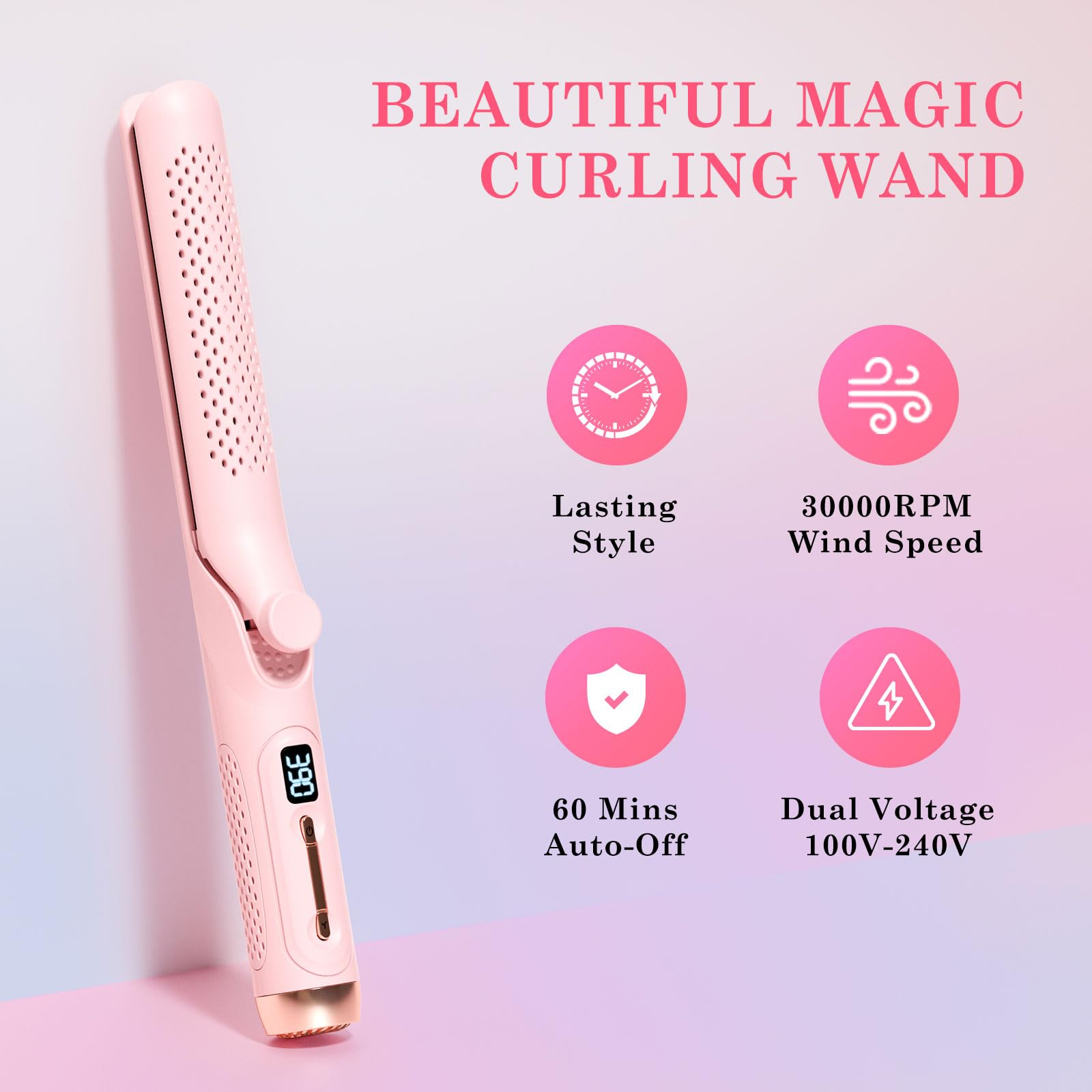 Travel Hair Straightener Curler 2-in-1: 1.25