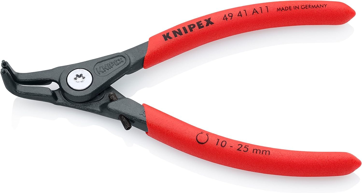 KNIPEX Precision Circlip Pliers for External Circlips on Shafts with Non-Slip Plastic Coating 130 mm, 49 41 A11