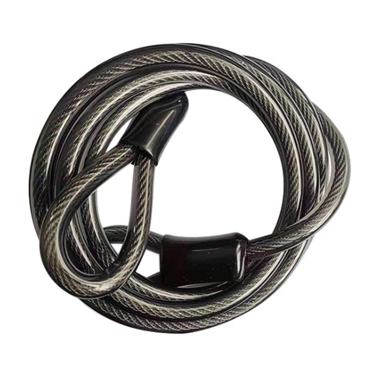 Chain Locks, Bicycle Cable Locks, Safety Cables, Vinyl Braided Steel Wire Sealed Ends with Loops, for Bicycles, Motorcycles, Ships, ladders, Doors, Lawn mowers and Equipment Lock Accessory Kits