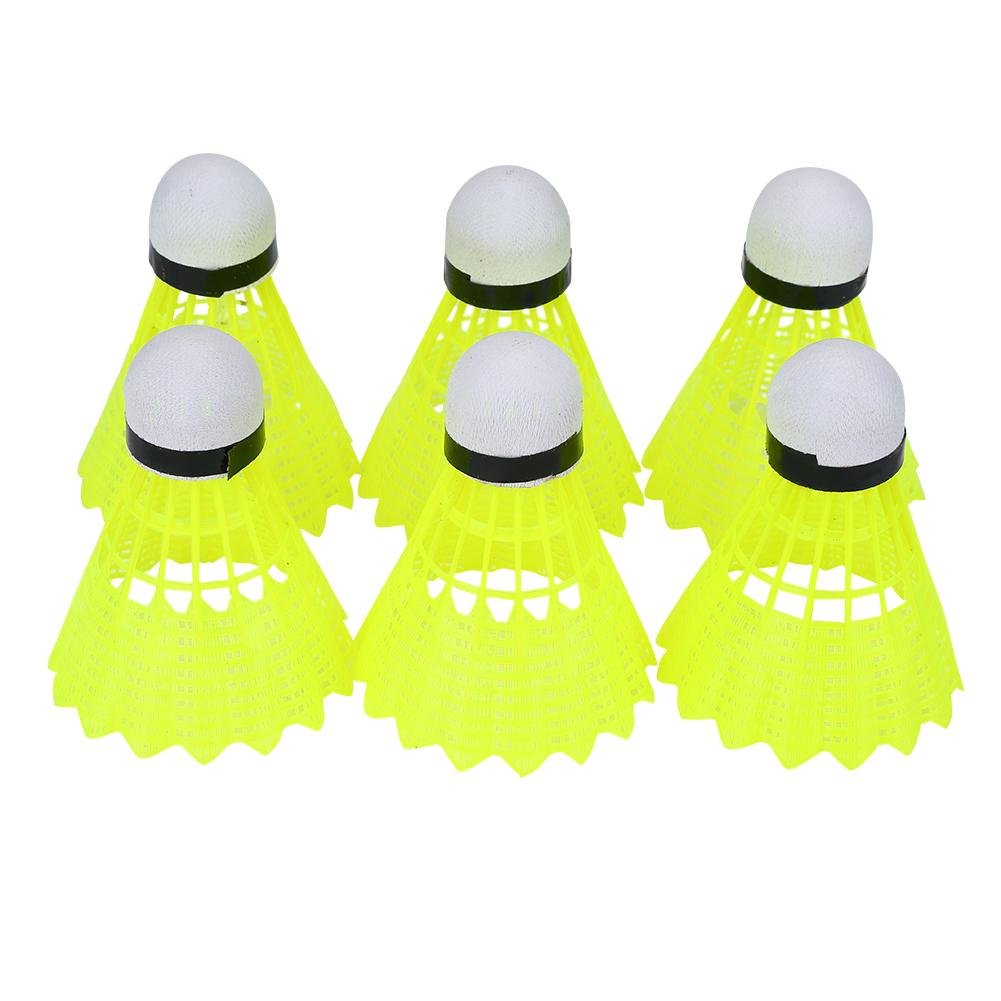 Haofy 6pcs/set Professional Nylon Badminton Ball SHU Ball Outdoor Sports Training Accessories for Junior Intermediate Players