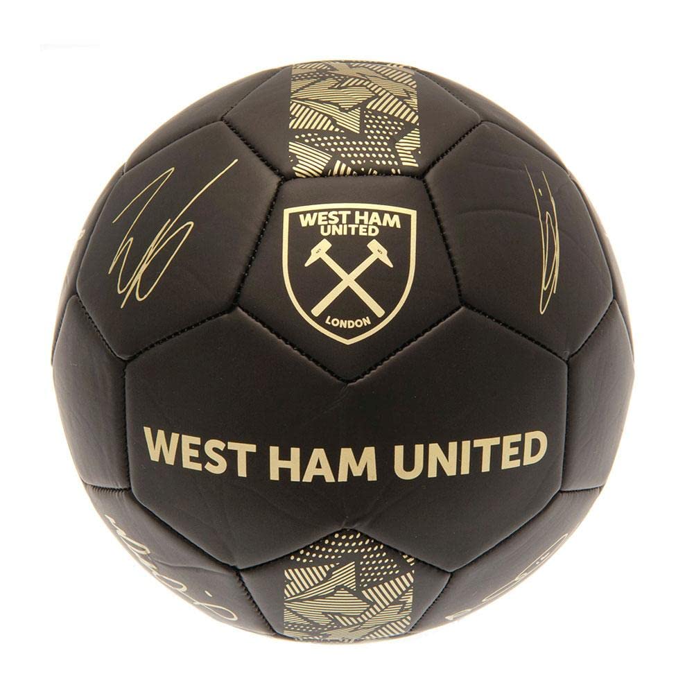 West Ham United FC Signature Football (1) (Matt Black/Gold)