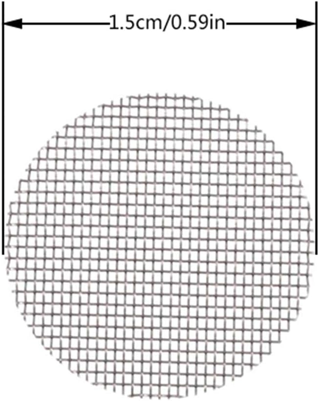 iufvbgxdh 200 Pcs 15 mm Stainless Steel Pipe Screen Filters Smoking
