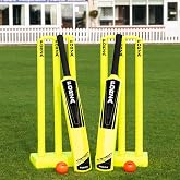 FORZA Plastic Backyard Cricket Set &ndash; Portable Lightweight Set with Bats, Stumps &amp; Balls Athletes