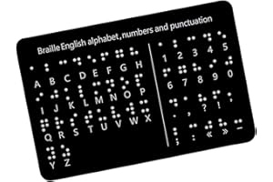 Braille Letter Board with Raised Dots Number and Punctuation Learning Fingerboard Braille Teaching Aid for Adult Blind ' s Br