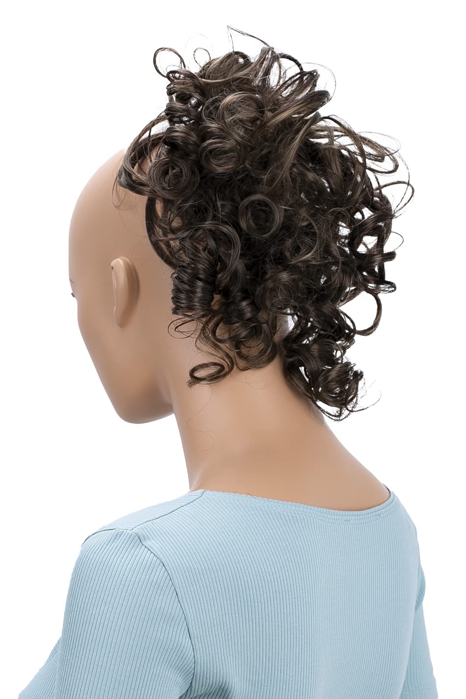 CAISHA Hairpiece Scrunchy Updo Hairstyles Voluminous Curly Messy Bun Brunette With Highlights G19L โ image 1
