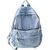 MaxxCloud Vintage Denim Laptop Backpack Casual Canvas Daypack Handbag Purse Lightweight Rucksack Shoulder Bag