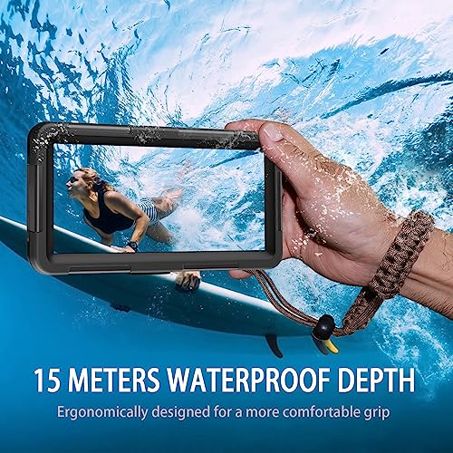 Waterproof Smartphone Case IPX8 Waterproof Mobile Phone Holder 15 m Underwater Compatible for iPhone 17 Air 16e 16 15 Plus 17 16 15 Pro 17 16 15 14 Pro Max Samsung S25 S24