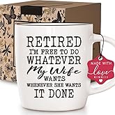 Funny Retirement Coffee Mugs Gifts for Men Him Grandpa Dad Husband Coworker Boss, Unique Humorous Retirement Gifts, Christmas Thanksgiving Office Farewell Mug Gift, 13oz
