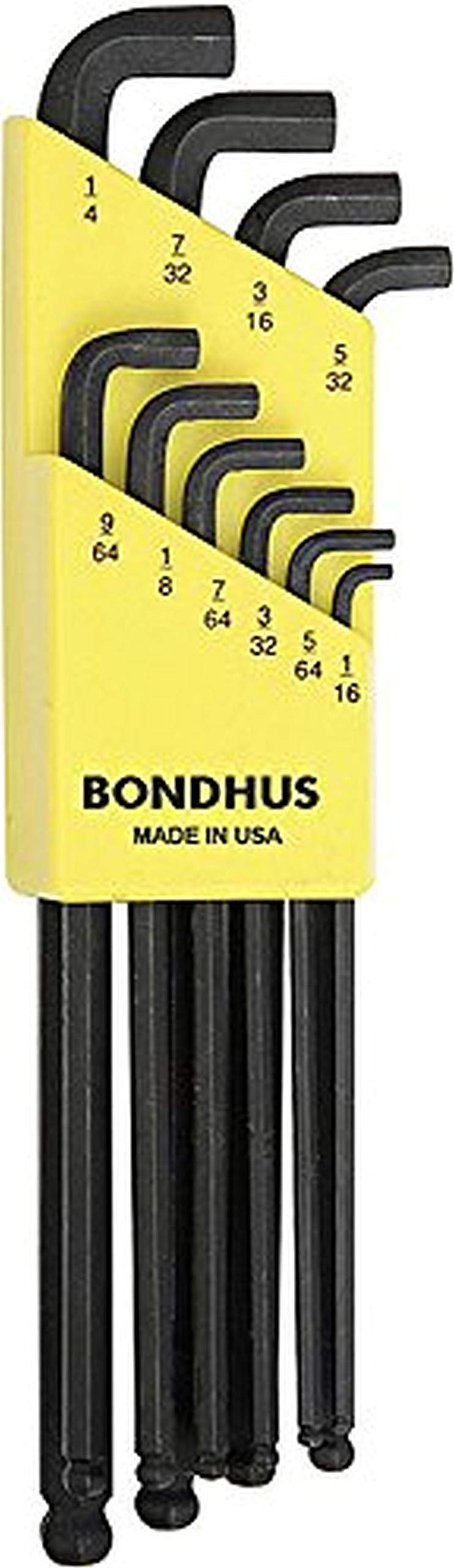 Bondhus, SBLX10 Stubby BALLEND HEX Key Set 1/16"-1/4", 16538