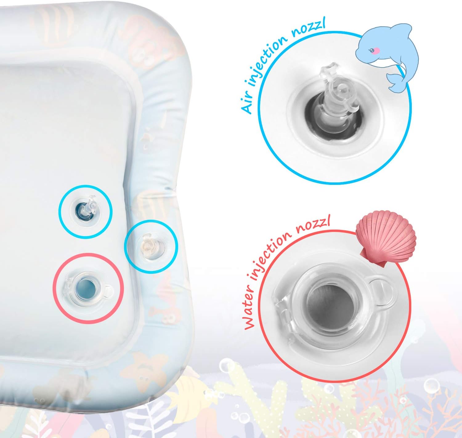 Yosemy Tapis D Eau Gonflable Pour Bebe Tapis De Jeu Gonfle Coussin Gonflable De Rempli D Eau Amusement D Activite D Enfant Aider Developper Les Competences Cognitives Amazon Fr Bebes Puericulture