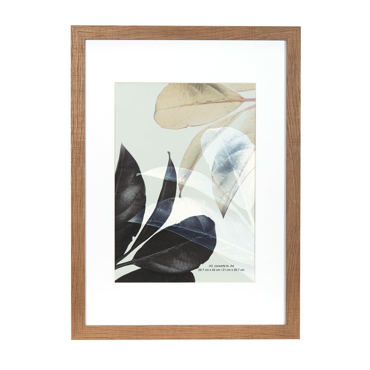 Scholar Tree Brown A3 Photo Frames, Wooden Picture Frames A3 with Mount for A4 Frame, Wall Mountable… — image 1