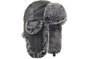 FORDALLIO Cold Weather Faux Fur Ear Flap Trapper Hunter Hat Russian Soviet Ushanka Trooper Pilot Cap