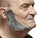 Mustaches Self Adhesive, Novelty, Realistic, L Shaped Fake Mutton Chops Sideburns, False Facial Hair, Costume Accessory for Adults, Salt and Pepper Color