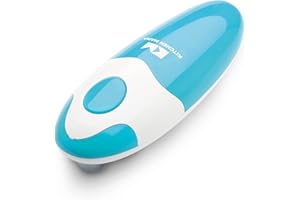 Kitchen Mama Auto Electric Can Opener: Safe, Easy with One Touch, Smooth Edge, Battery Operated, Cordless, Automatic Can Open