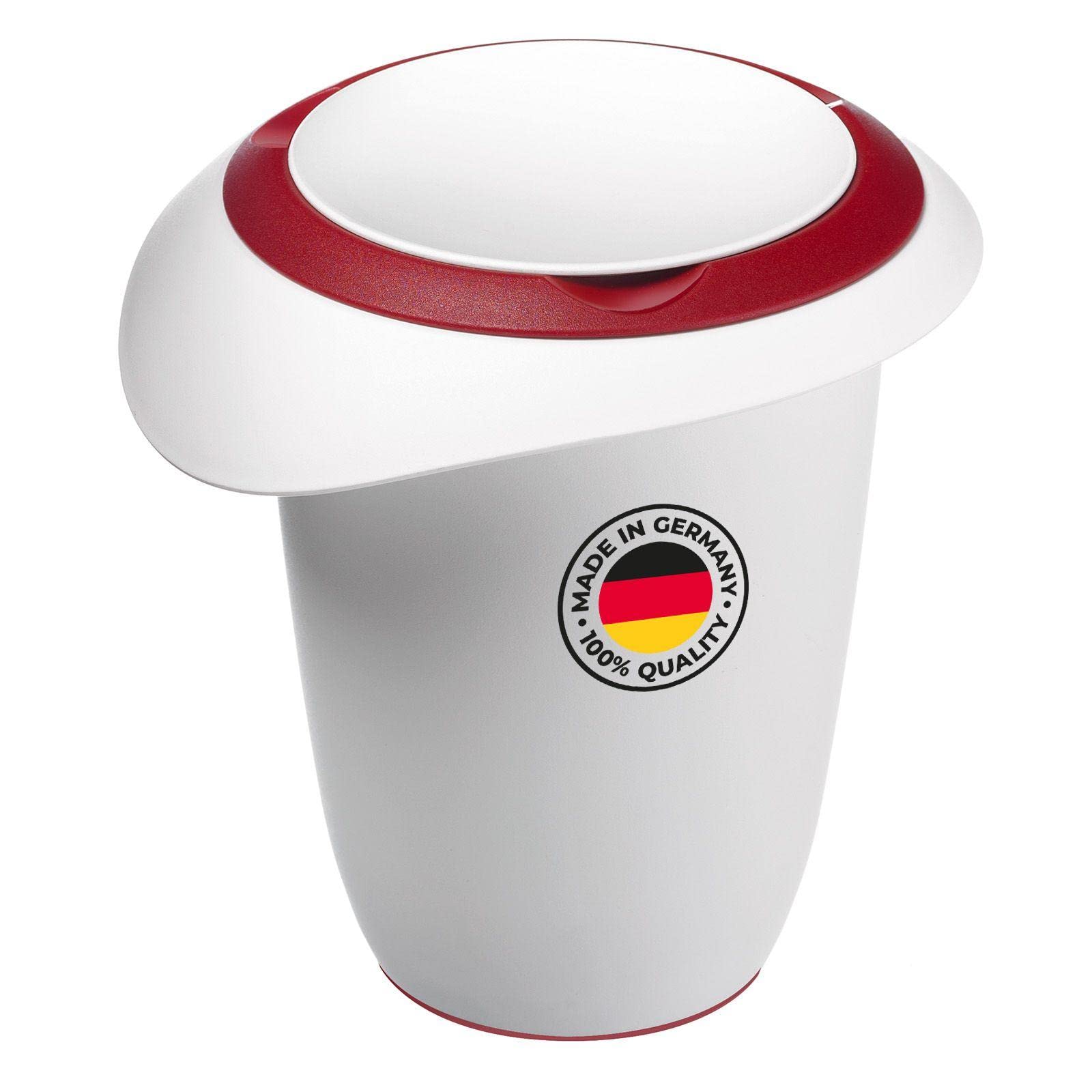 Westmark Mixing Bowl With Two-Part Lid, 1 L, With Spout, Plastic, White/Red, 3151227R