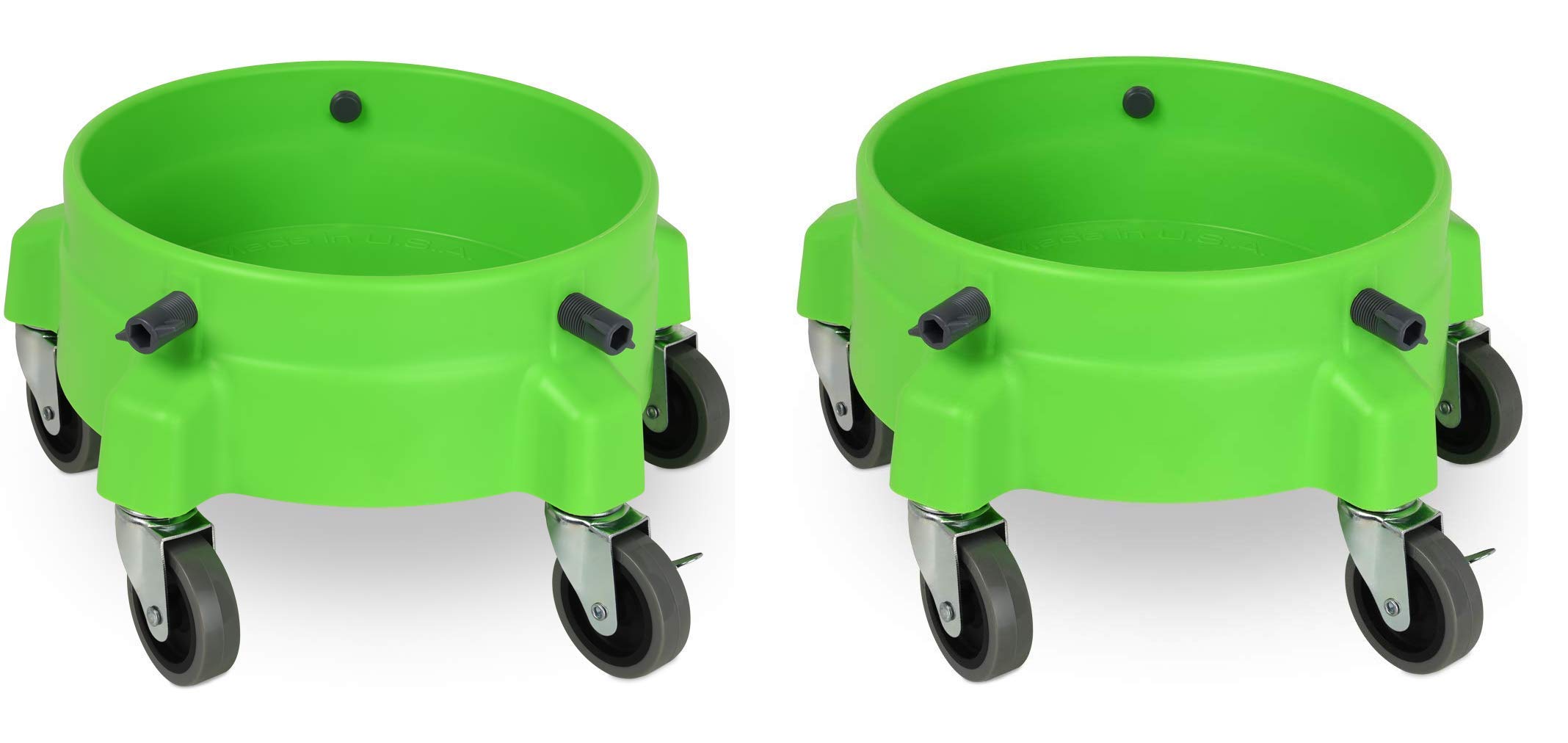 Liquid X Original Bucket Dolly Lime Green with 3'' Gray Casters (Set